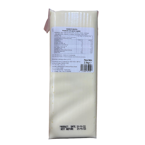 Queso Vegetal Mozzarella - Mama´s Mozza 2,5 kilos)
