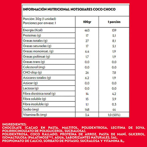Not Squares Choco Coco 30gr