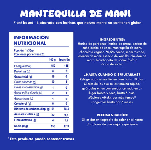 Aikuki Mantequilla de Mani & Chips de Chocolate 1uni