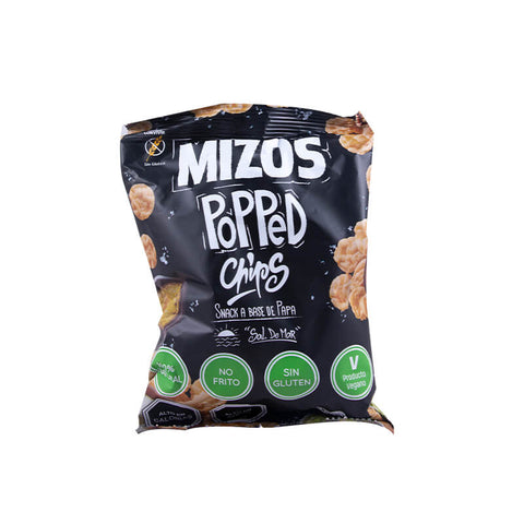 Mizos Popped Chips de Papa con Sal de Mar 20grs