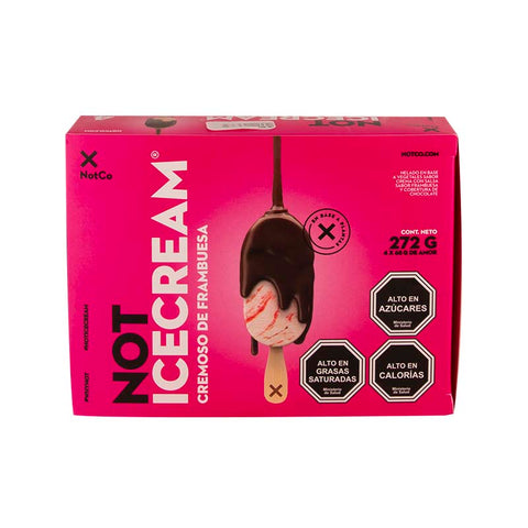 Not IceCream Cremoso de Frambuesa - Pack 4 unidades