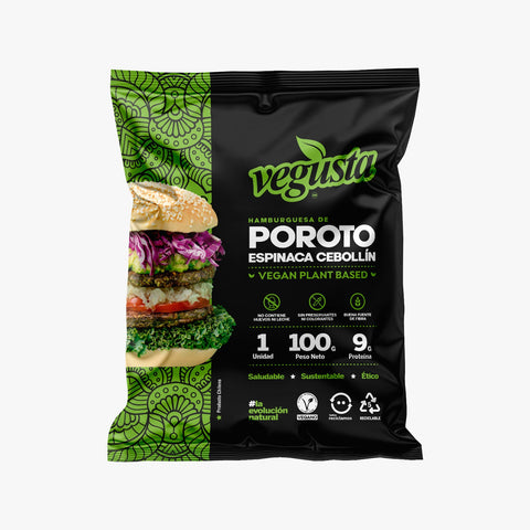 Hamburguesa Poroto Negro - Espinaca