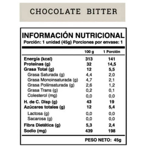 Barra de Proteína Chocolate Bitter