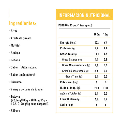 Tika Mini Rice Pop Limon Frutilla