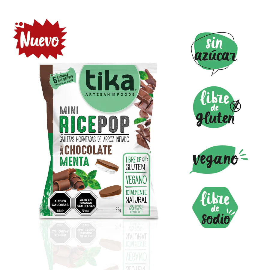 Tika Mini Rice Pop Chocolate Menta
