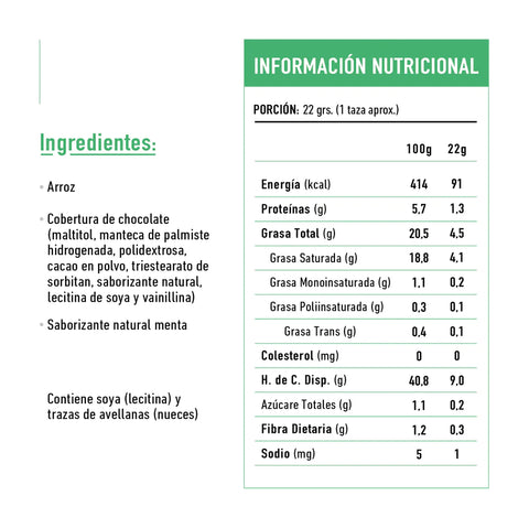 Tika Mini Rice Pop Chocolate Menta