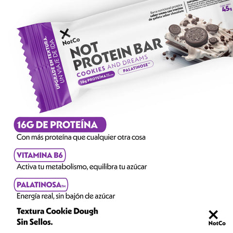 Barra de Proteína NotProtein Bar Cookies and Creams 5un 45g
