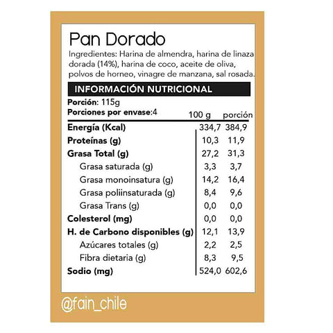 Pan Dorado 450gr