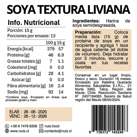 Proteína Soya - Textura Liviana 200gr