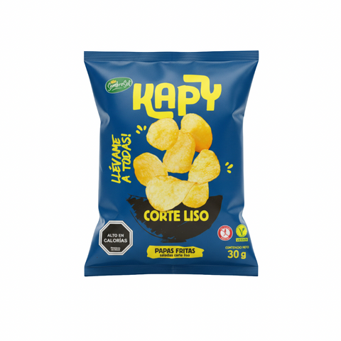 Papa Frita Kapy Corte Liso 30gr