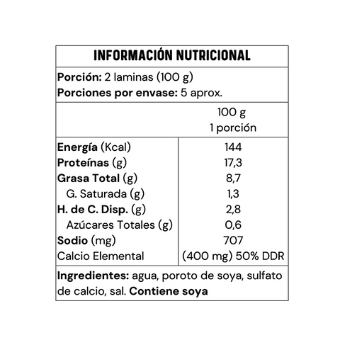 Tofu Extra Firme con Sal 500gr