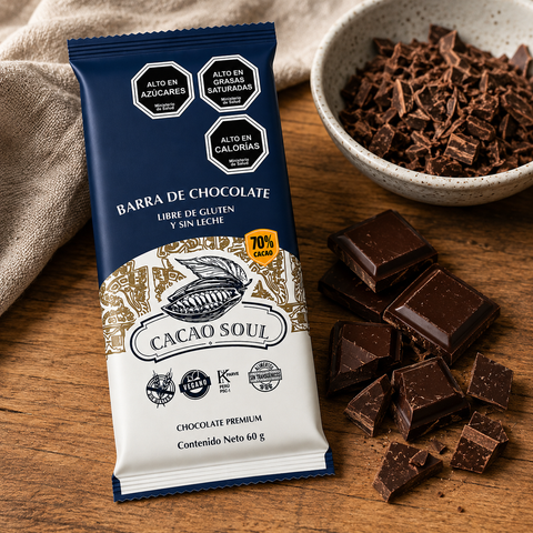 Barra de Chocolate 70% Cacao 60g