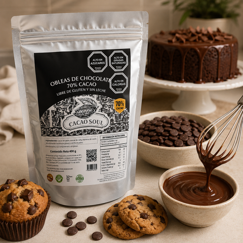 Obleas de Chocolate 70% Cacao 400gr