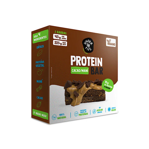 Caja Protein Bar Cacao Maní  5 Barritas