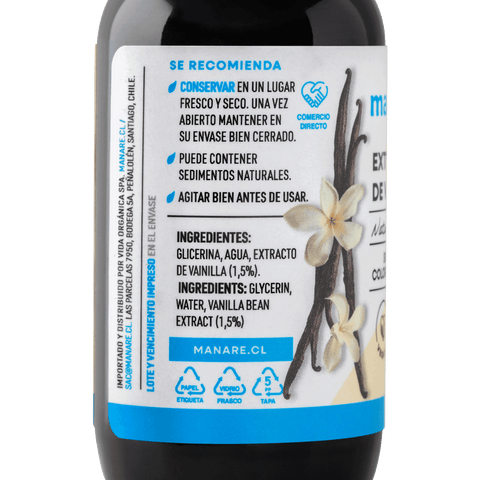 Extracto de Vainilla sin Alcohol 59ml Manare
