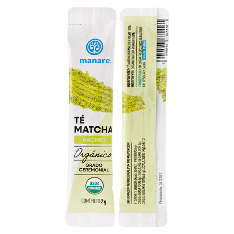 Té matcha sachet orgánico 20un