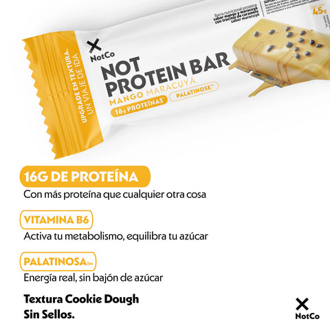 Barra de Proteína NotProtein Bar Mango Maracuyá 5un 45g