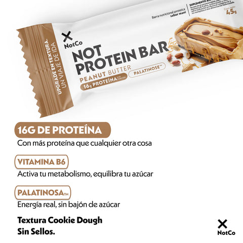 Barra de Proteína NotProtein Bar Peanut Butter 5un 45g