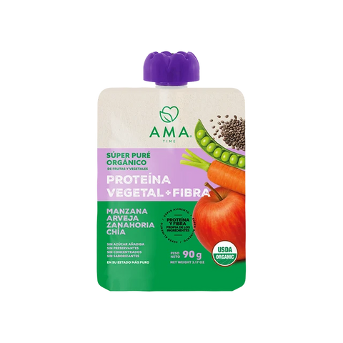 Puré Proteína Vegetal + Fibra Orgánico 90 grs