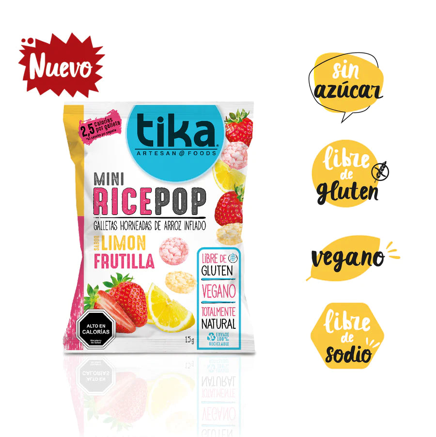 Tika Mini Rice Pop Limon Frutilla