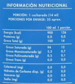 Aceite de Coco Orgánico sin Olor ni Sabor 500ml - Manare | ESTACION NATURAL