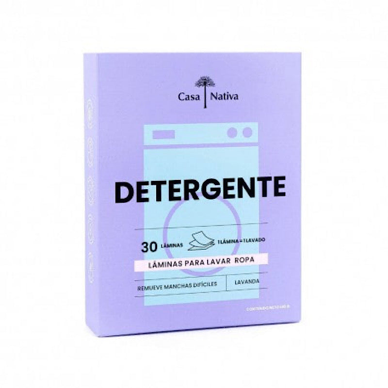 Detergente en Laminas Lavanda 30 unidades - Casa Nativa