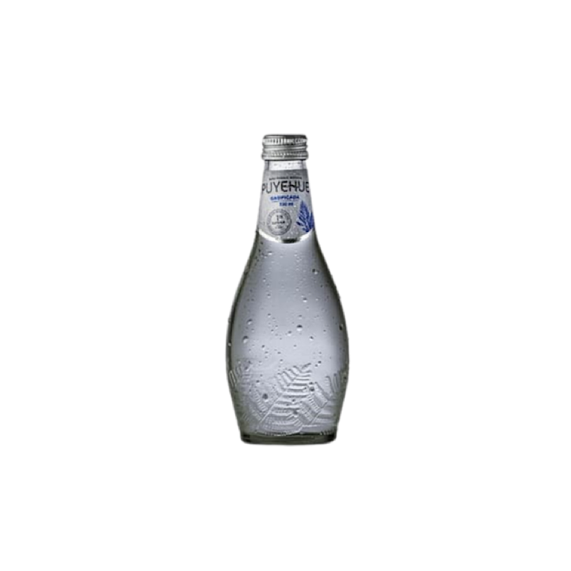 Agua Mineral Gasificada en Botella de Vidrio 330ml - Puyehue