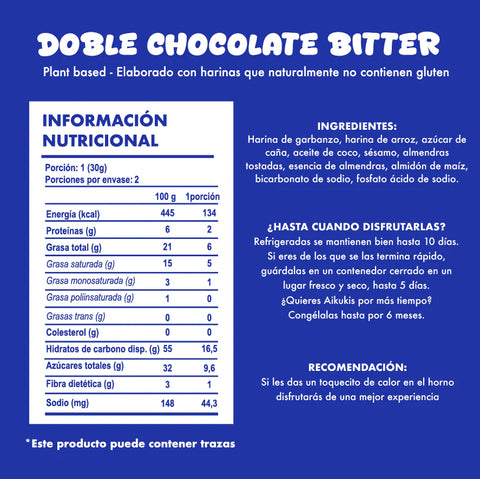 Aikuki Doble Chocolate Bitter 1uni.