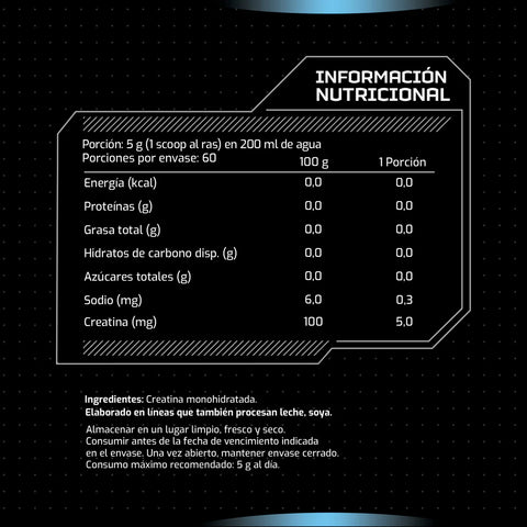 Creatina Monohidratada 100% Pura 300g