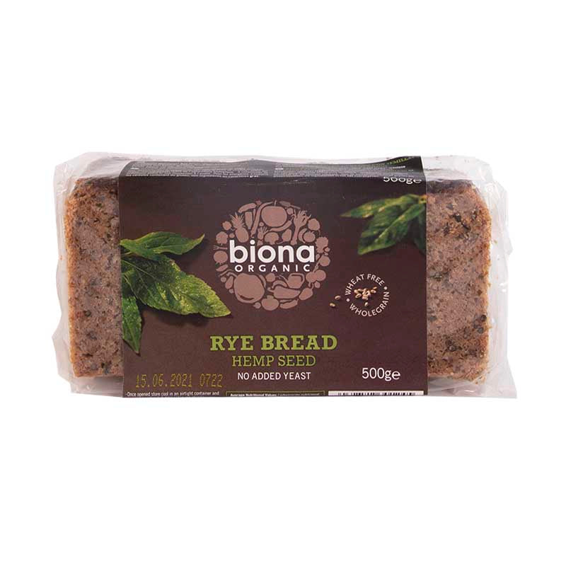 Pan de Centeno Integral con Semillas de Cañamo Orgánico - Biona