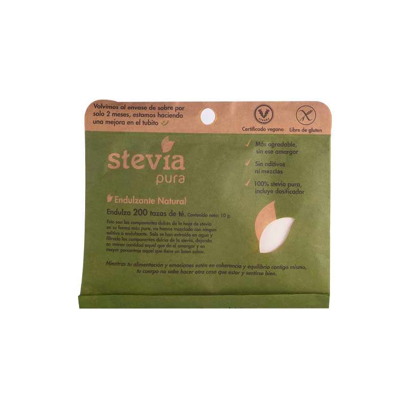 Stevia pura en polvo 10 grs - Dulzura Natural