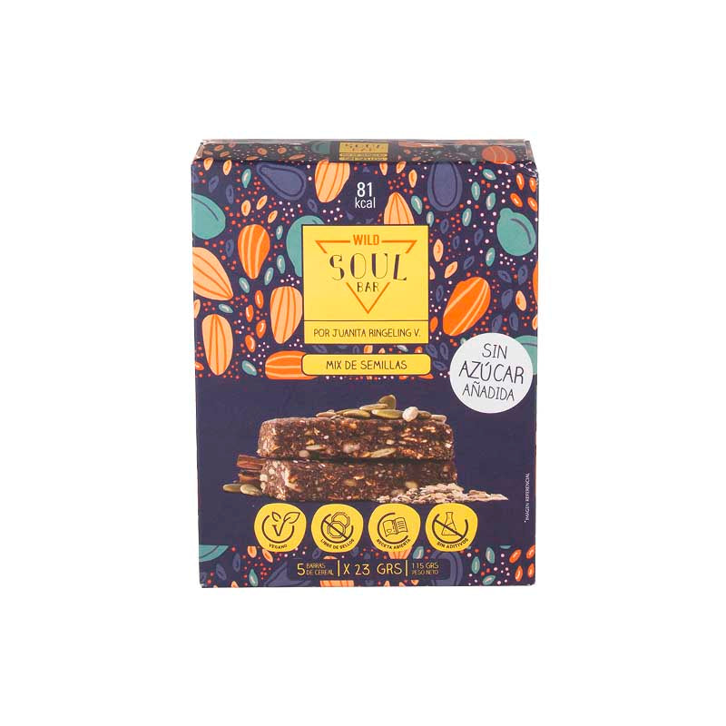 Pack 5 Barras Cereal Mix de Semillas - Wild Soul