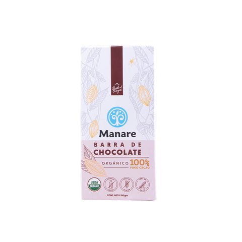 Barra de Chocolate Orgánico 100% Cacao