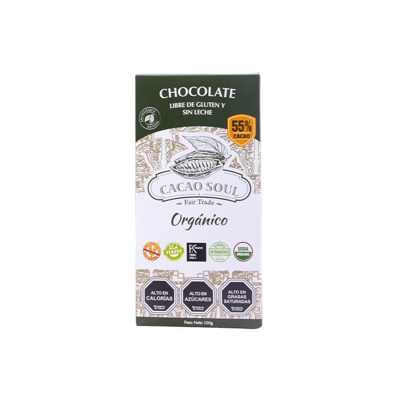 Barra de Chocolate 55% Cacao - Cacao Soul
