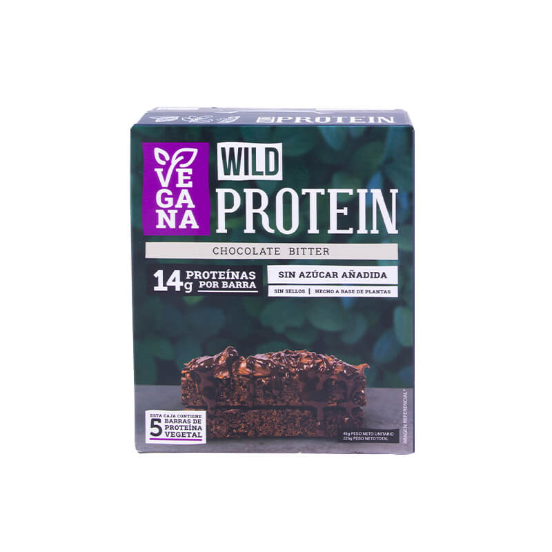 Wild Protein Bar Vegana Chocolate Bitter pack 5un - Wild Foods