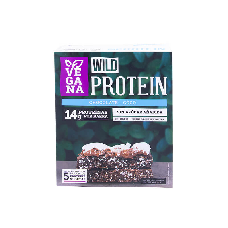 Wild Protein Bar Vegana Chocolate Coco  pack 5un - Wild Foods