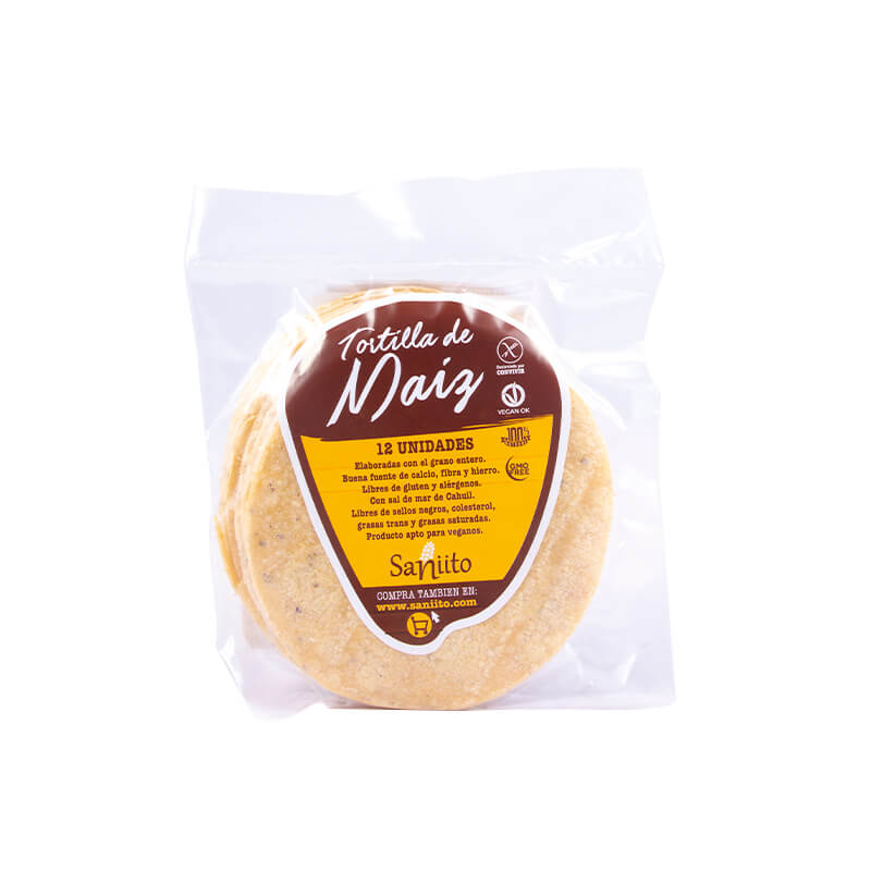 Tortilla de Maiz para Tacos - 11 cms (12unid)  - Saniito