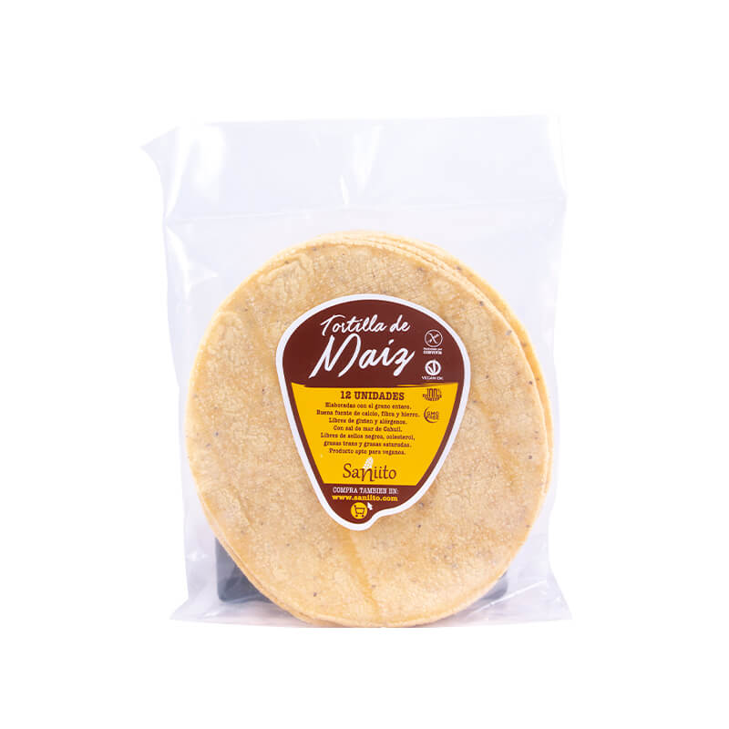 Tortilla de Maiz para Fajitas - 17 cms (12unid)  - Saniito