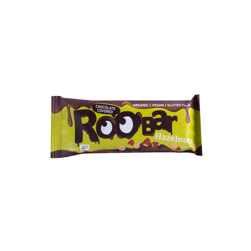 Barra Avellana Cubierta de Chocolate Orgánico - Roobar
