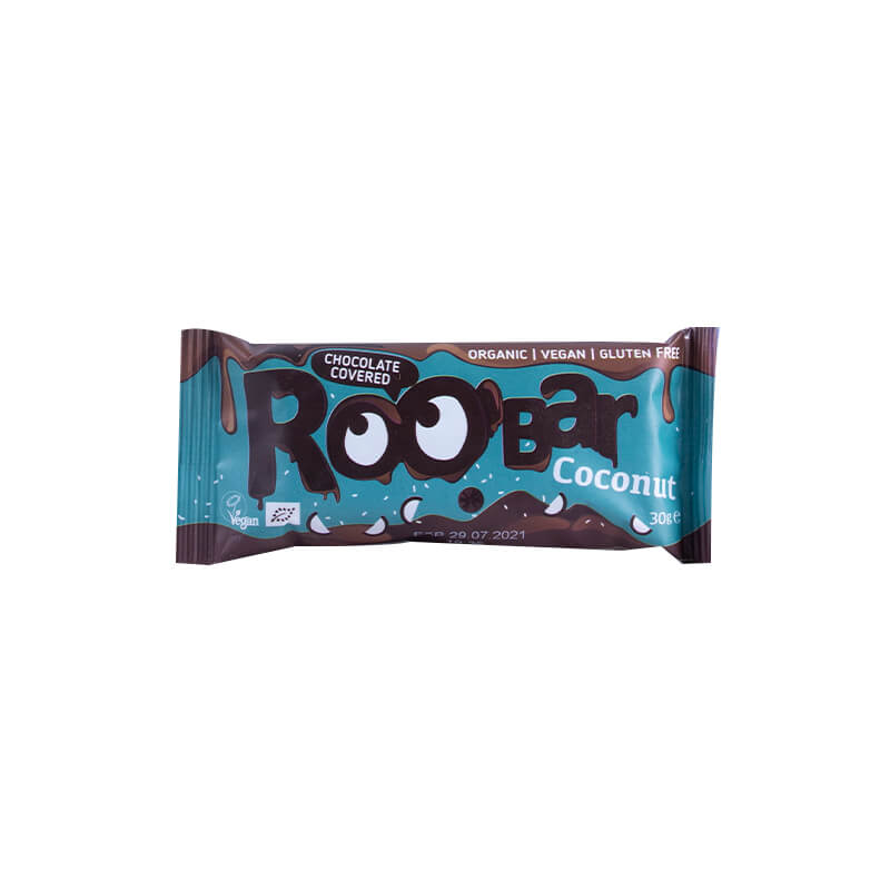 Barra Coco Cubierta de Chocolate Orgánico - Roobar