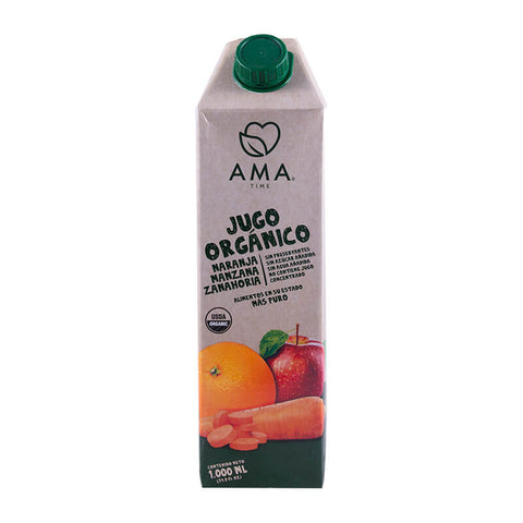 Jugo Orgánico Naranja Manzana Zanahoria