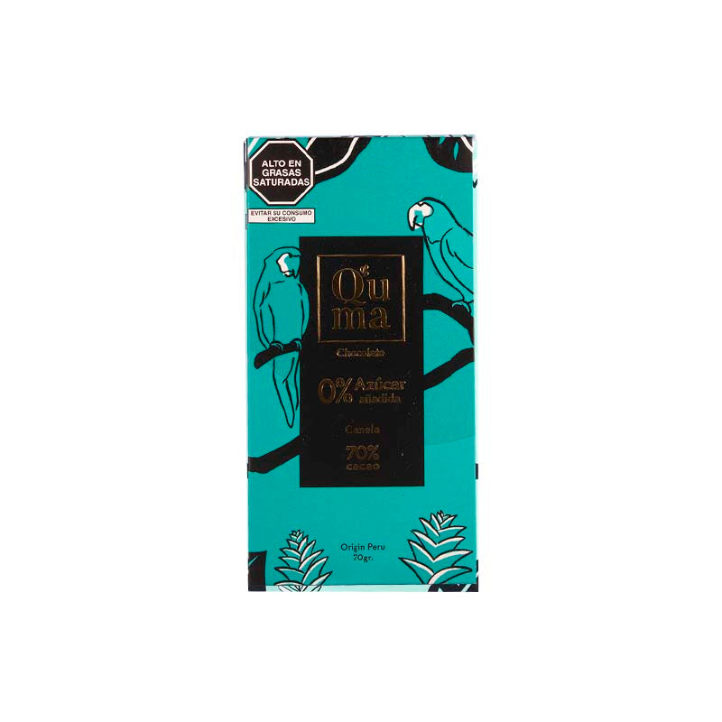Barra de Chocolate Canela 70% Cacao  - Quma