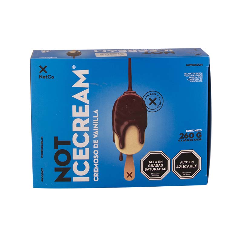 Not IceCream Cremoso de Vainilla - Pack 4 unidades