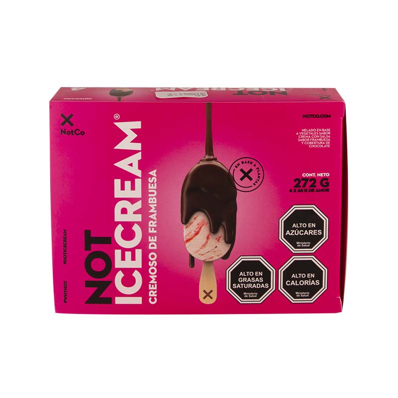 Not IceCream Cremoso de Frambuesa - Pack 4 unidades