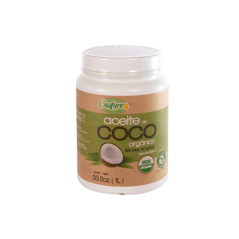 Aceite de Coco Orgánico sin olor ni sabor 1LT - Enature