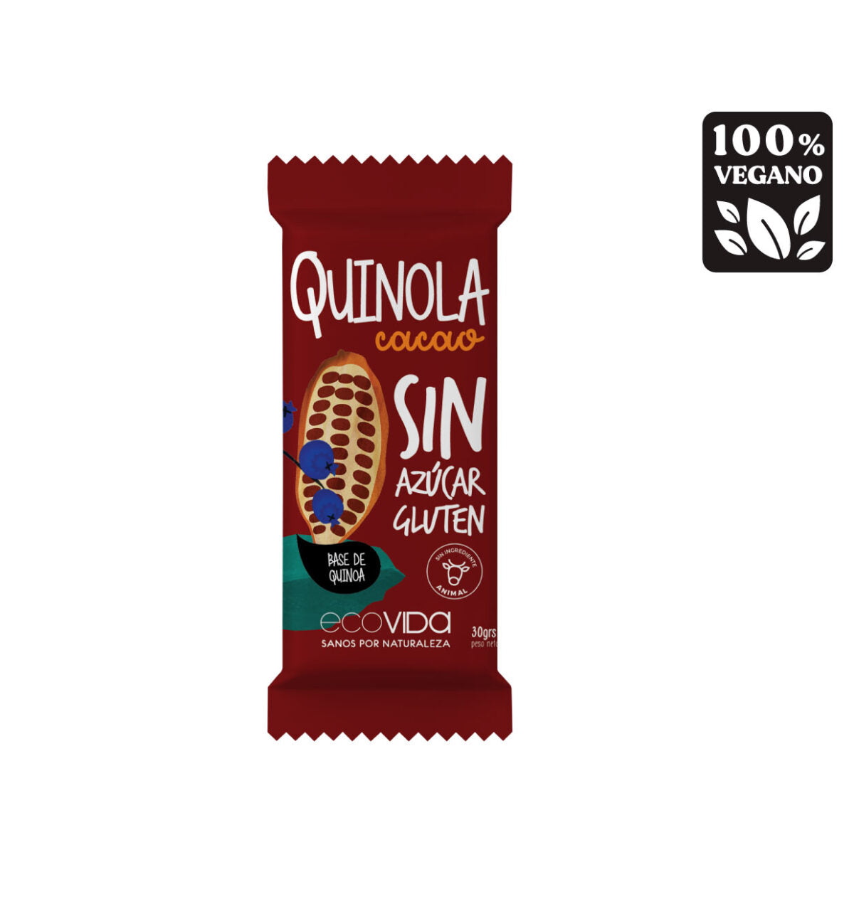 Barrita Quinola Cacao Berries - Eco vida
