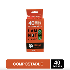Bolsas Para Desechos De Mascotas 40 un - I am not plastic | ESTACION NATURAL