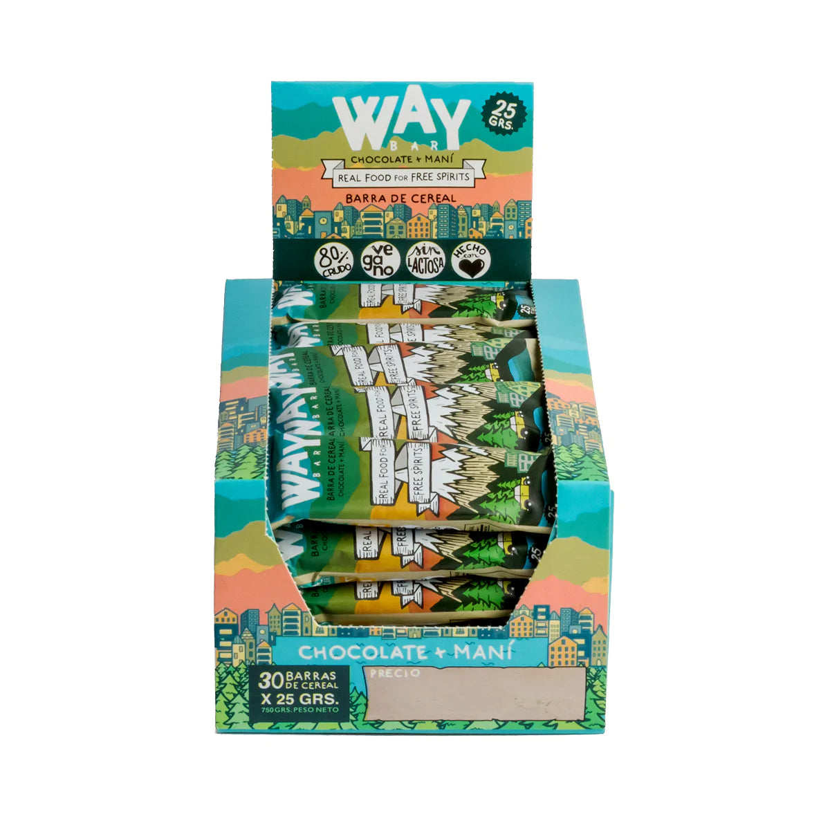 Caja de Barritas Energéticas 25gr 30 unidades - Wild Way