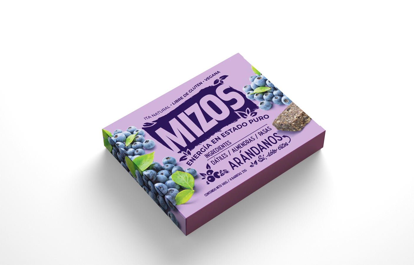 Pack Barrita Sabor Arándano 4 unidades - Mizos