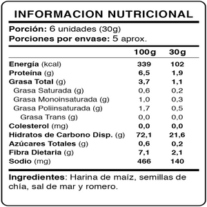 Tika Crackers Chia & Romero | ESTACION NATURAL
